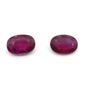 Ruby 1.82 cts 7.25 x 5.05 x 2.75 mm, 7.04 x 5.11 x  2.16 mm Oval Red  $1460