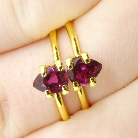 1.41ct Pear Red Ruby from Thailand Pair