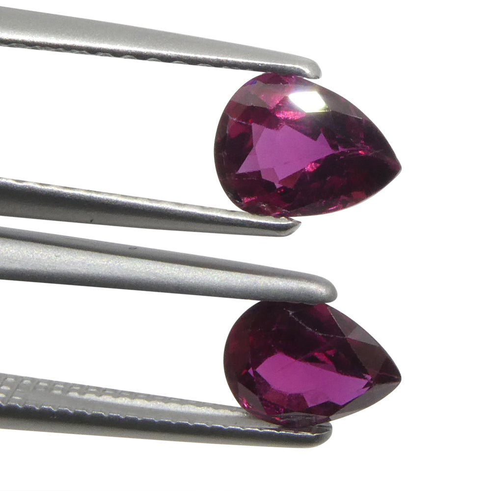 1.41ct Pear Red Ruby from Thailand Pair - Skyjems Wholesale Gemstones