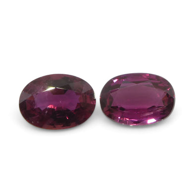 Ruby 1.81 cts 6.97 x 4.90 x 2.91 mm, 7.12 x 5.19 x 3.01 mm Oval Red  $1450