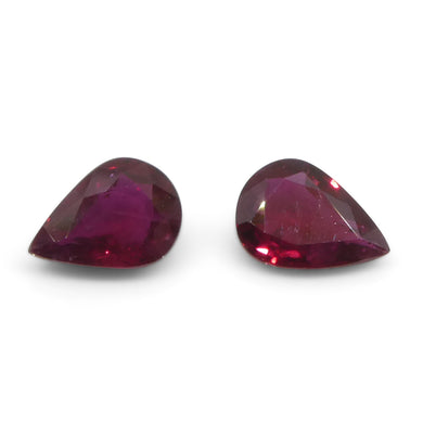 Ruby 1.34 cts 6.82 x 4.80 x 2.68 mm, 6.88 x 4.88 x 2.31 mm Pear Red  $1080