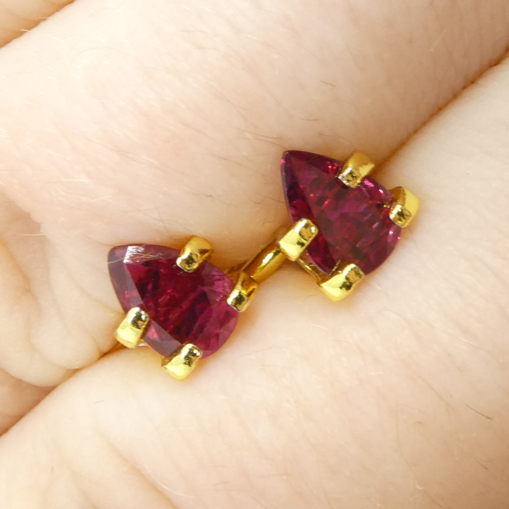 1.58ct Pear Red Ruby from Thailand Pair - Skyjems Wholesale Gemstones