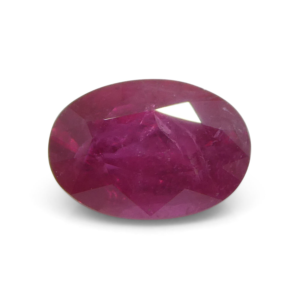 0.85ct Oval Red Ruby from Mozambique, precision-cut single stone by SkyJems, premium Canadian gemstone specialists since 1967