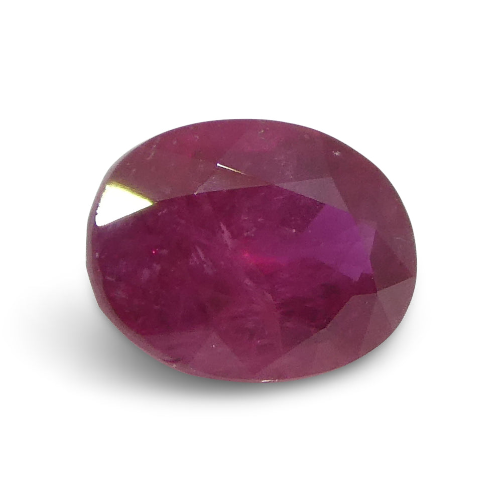 0.85ct Oval Red Ruby from Mozambique, precision-cut single stone by SkyJems, premium Canadian gemstone specialists since 1967