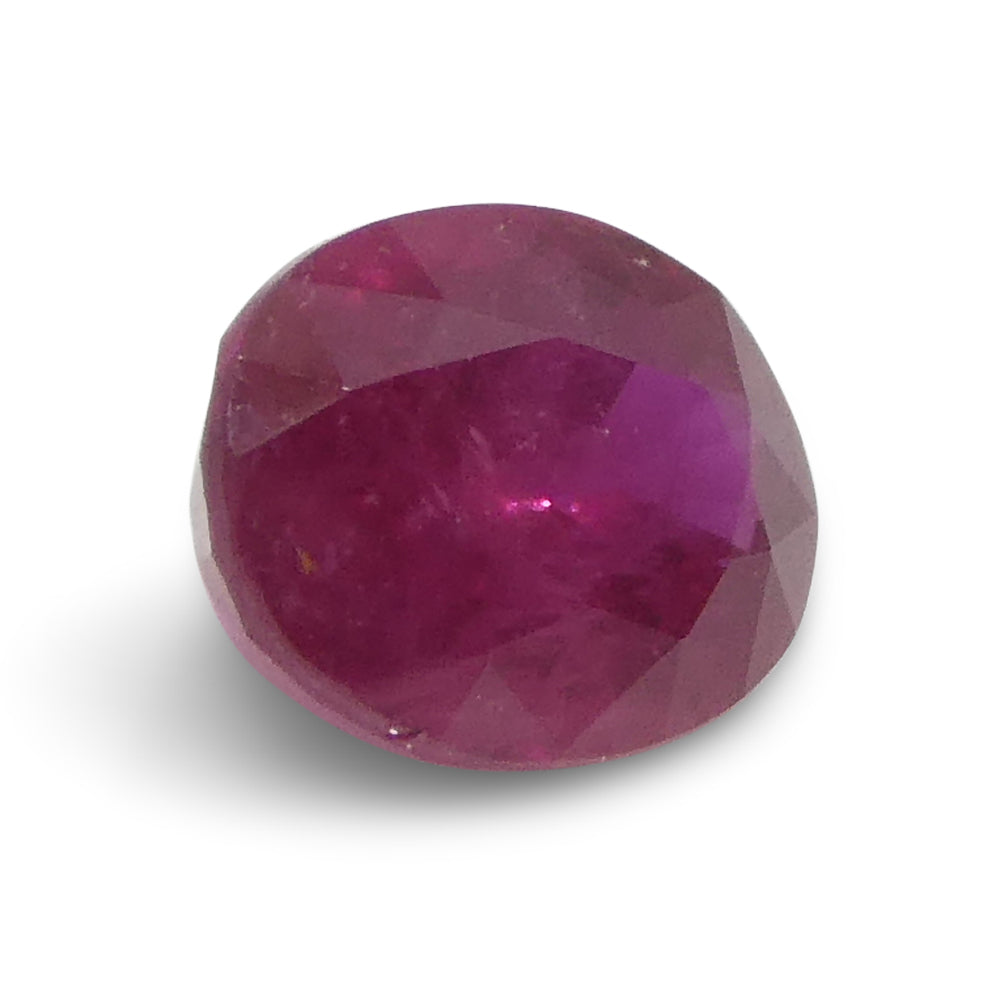 0.85ct Oval Red Ruby from Mozambique, precision-cut single stone by SkyJems, premium Canadian gemstone specialists since 1967