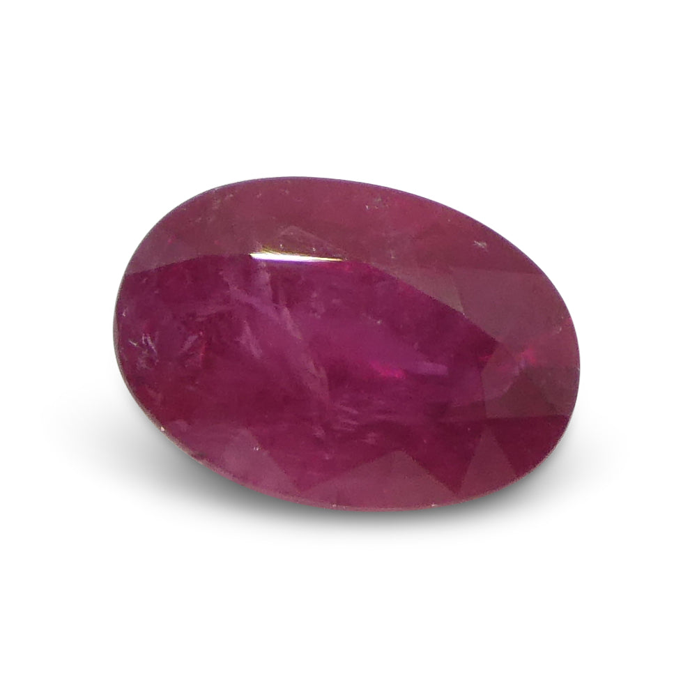 0.85ct Oval Red Ruby from Mozambique, premium heated single stone by SkyJems, Canadian gem experts since 1967