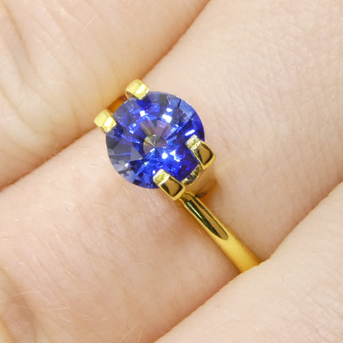 1.2ct Round Blue Sapphire from Sri Lanka