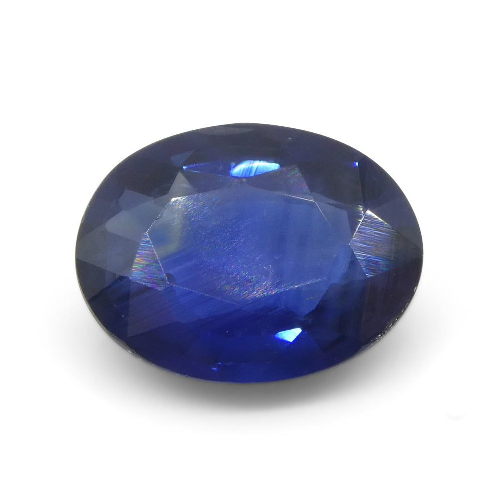 2-carat oval blue sapphire from Thailand, deep azure gemstone by SkyJems, premium heated corundum with exceptional color and 