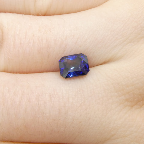 1.59ct Octagonal/Emerald Cut Blue Sapphire from Sri Lanka