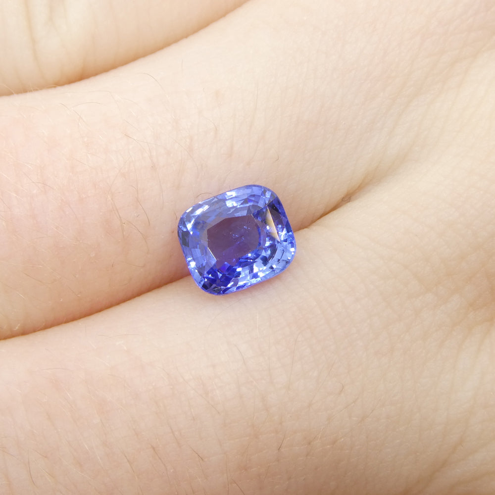 2ct Cushion Blue Sapphire from Sri Lanka - Skyjems Wholesale Gemstones