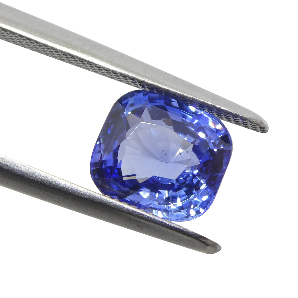 2ct Cushion Blue Sapphire from Sri Lanka - Skyjems Wholesale Gemstones