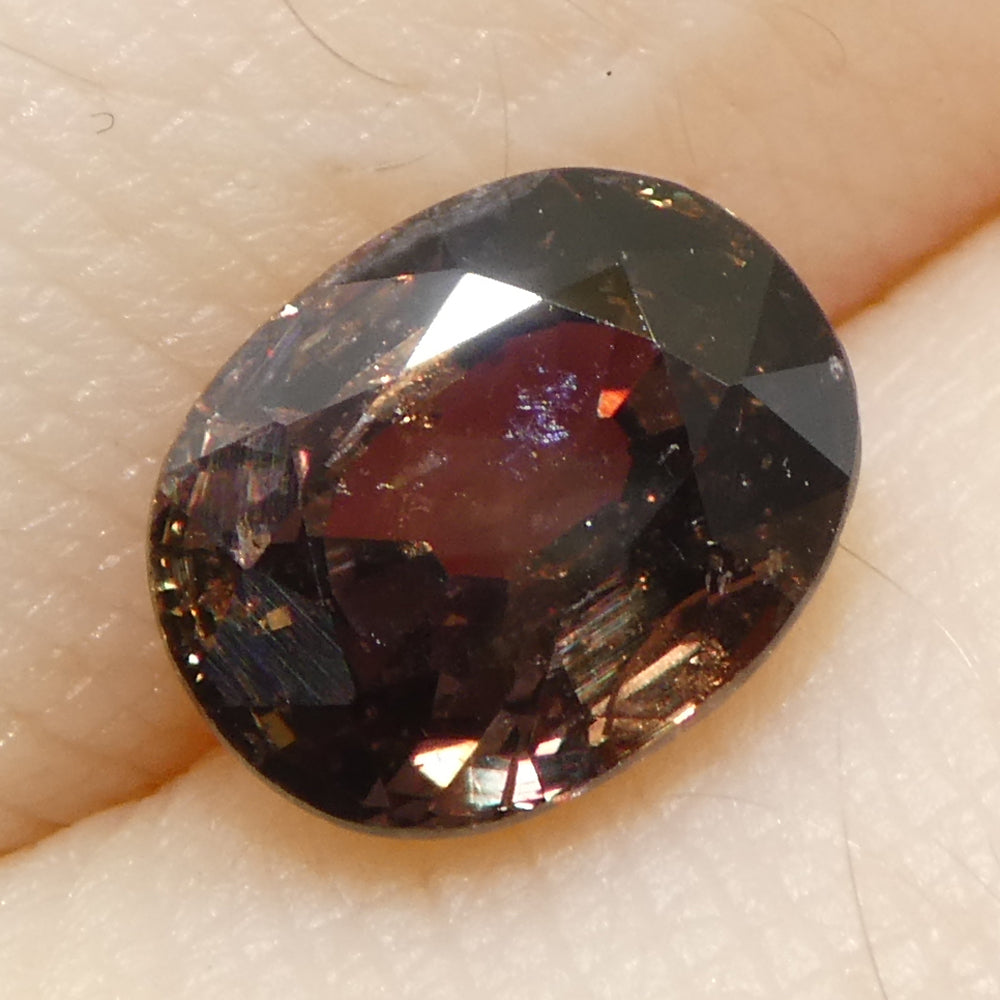 1.49ct Oval Brownish Pink Tanzanian Sapphire, Step Cut, Heated Single Stone from SkyJems Gem Collection