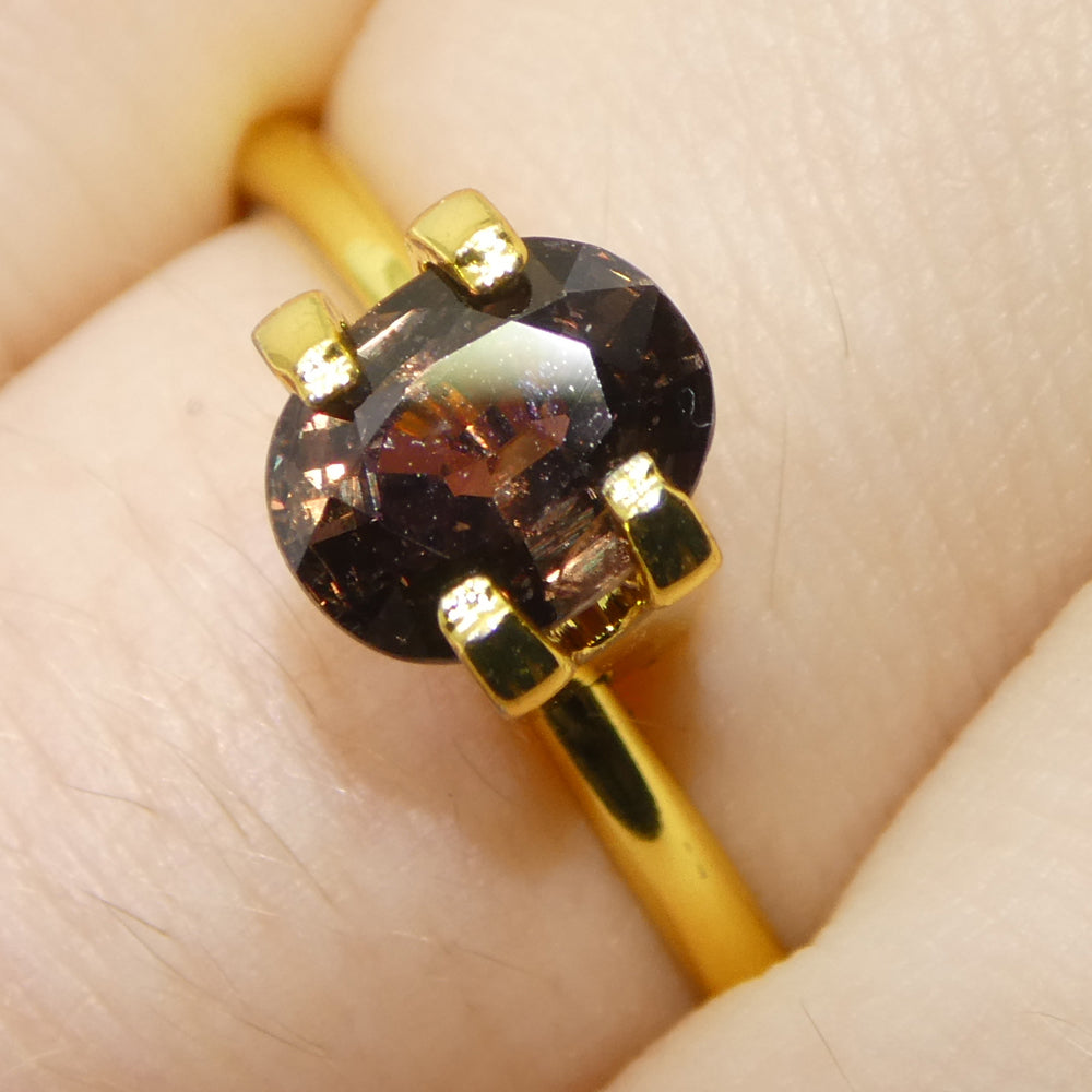 1.49ct Oval Brownish Pink Tanzanian Sapphire, heated natural gemstone from SkyJems' premium colored stone collection