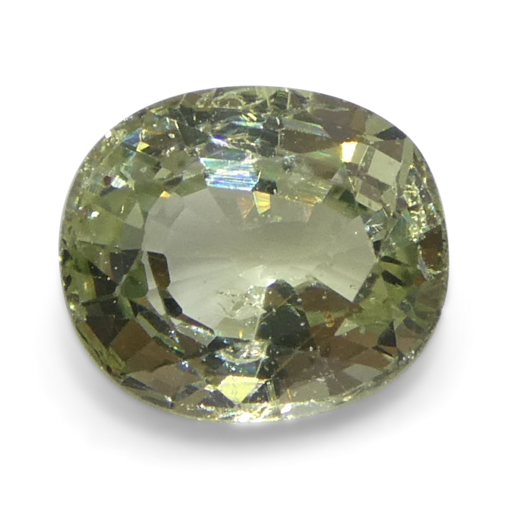 1.21ct Unheated Oval Green Sapphire from Tanzania, Unheated - Skyjems Wholesale Gemstones