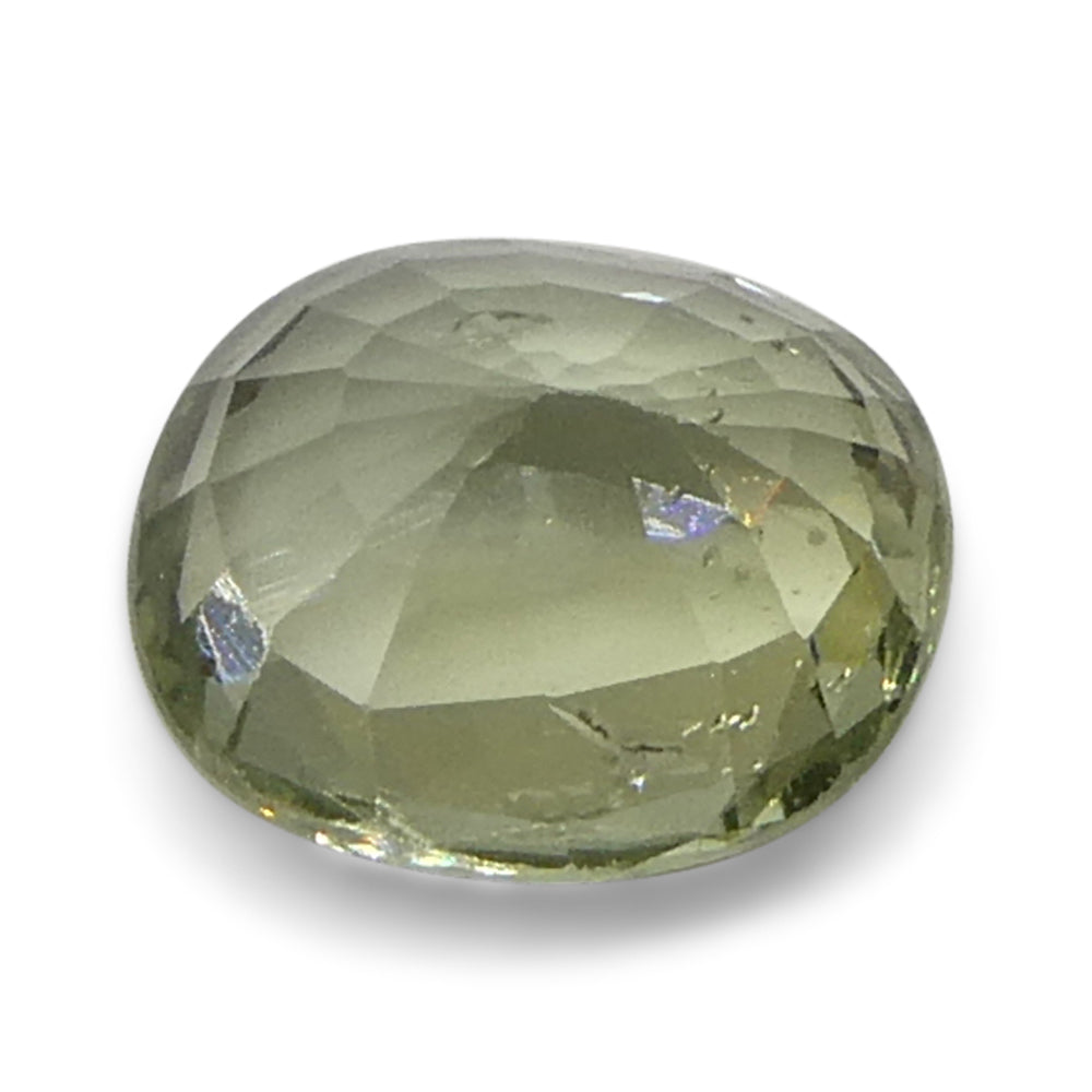 1.21ct Unheated Oval Green Sapphire from Tanzania, Unheated - Skyjems Wholesale Gemstones