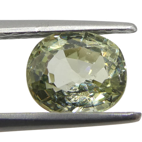 1.21ct Unheated Oval Green Sapphire from Tanzania