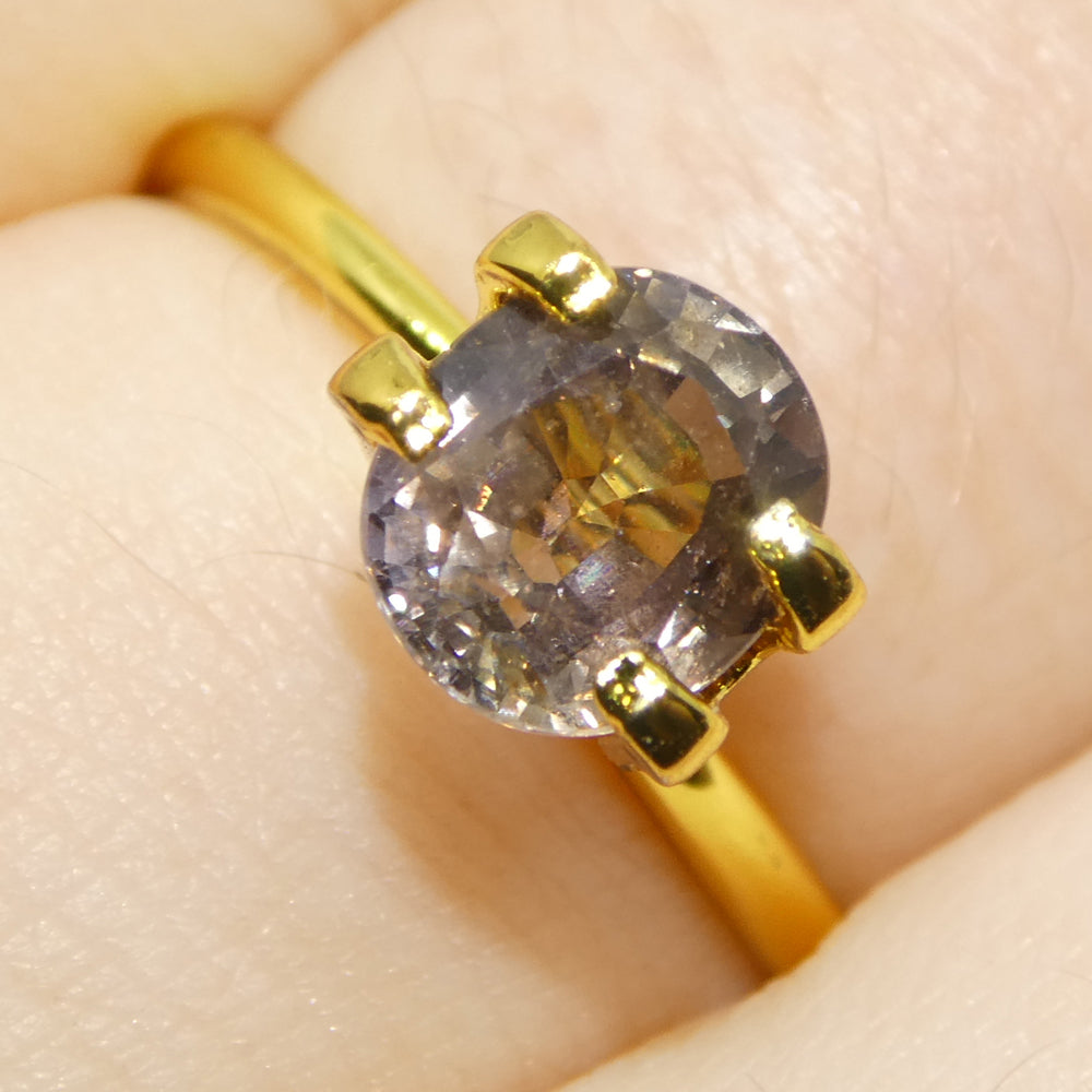 1.76ct Greyish Pink Tanzanian Sapphire, oval-cut single stone from SkyJems' premium colored gemstone collection