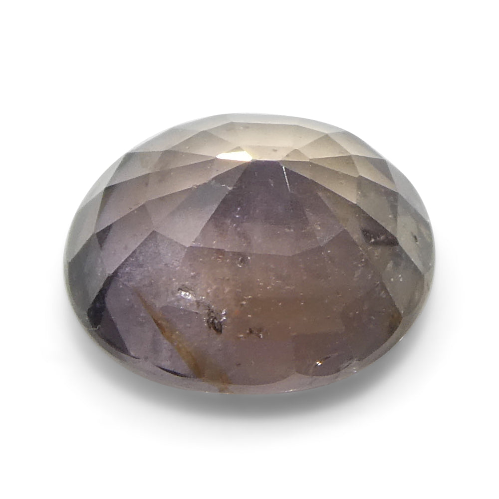 1.76ct Oval Greyish Pink Sapphire from Tanzania - Skyjems Wholesale Gemstones