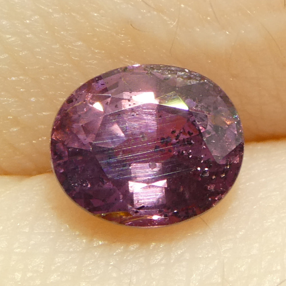 1.23ct Unheated Oval Purple-Pink Sapphire from Tanzania, Unheated - Skyjems Wholesale Gemstones