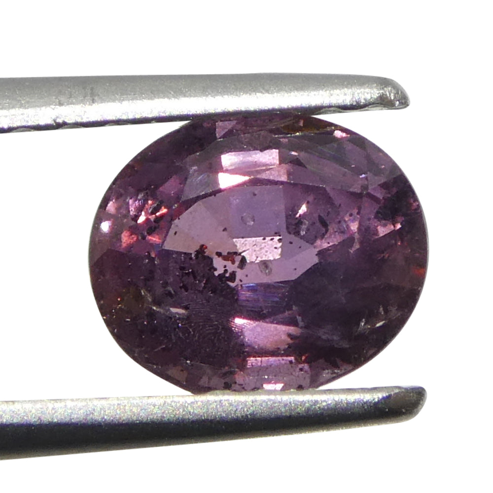 1.23ct Unheated Oval Purple-Pink Sapphire from Tanzania, Unheated - Skyjems Wholesale Gemstones