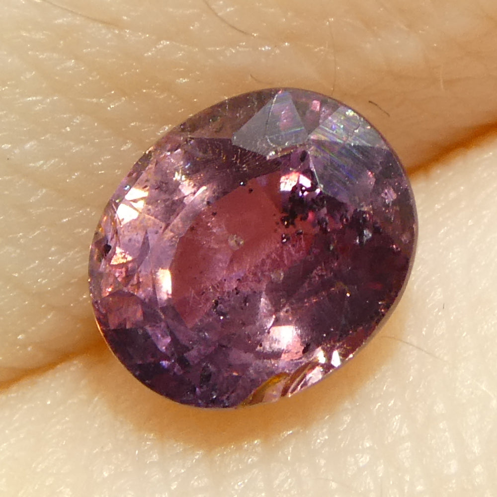 1.23ct Unheated Oval Purple-Pink Sapphire from Tanzania, Unheated - Skyjems Wholesale Gemstones