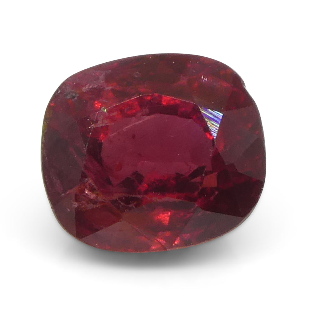 0.84ct Cushion Red Sapphire from Tanzania