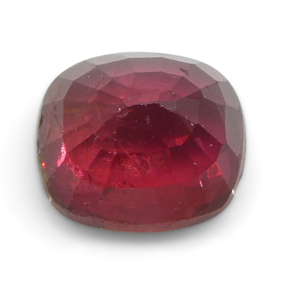 0.84ct Tanzanian Red Sapphire, cushion-cut vivid crimson gemstone from SkyJems' premium single-stone collection