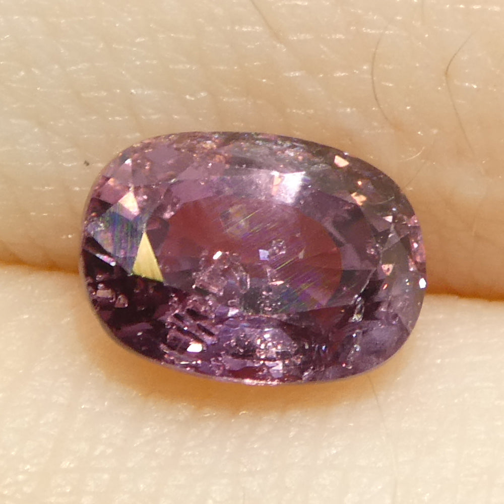 1.42ct Unheated Cushion Purple-Pink Sapphire from Tanzania, Unheated - Skyjems Wholesale Gemstones