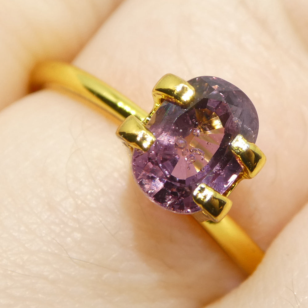 1.42ct Unheated Cushion Purple-Pink Sapphire from Tanzania, Unheated - Skyjems Wholesale Gemstones