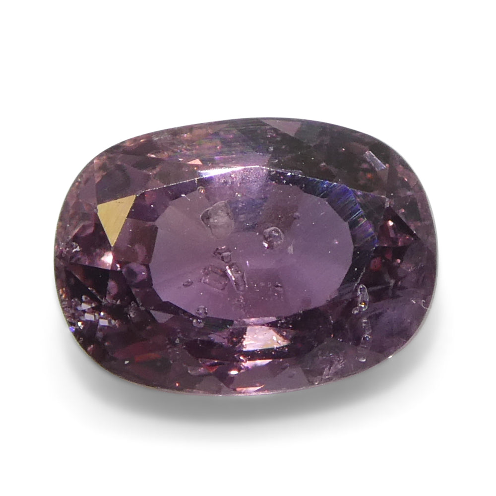 1.42ct Purple-Pink Tanzanian Sapphire, Unheated Cushion Cut Gemstone from SkyJems Canadian Gem Specialists