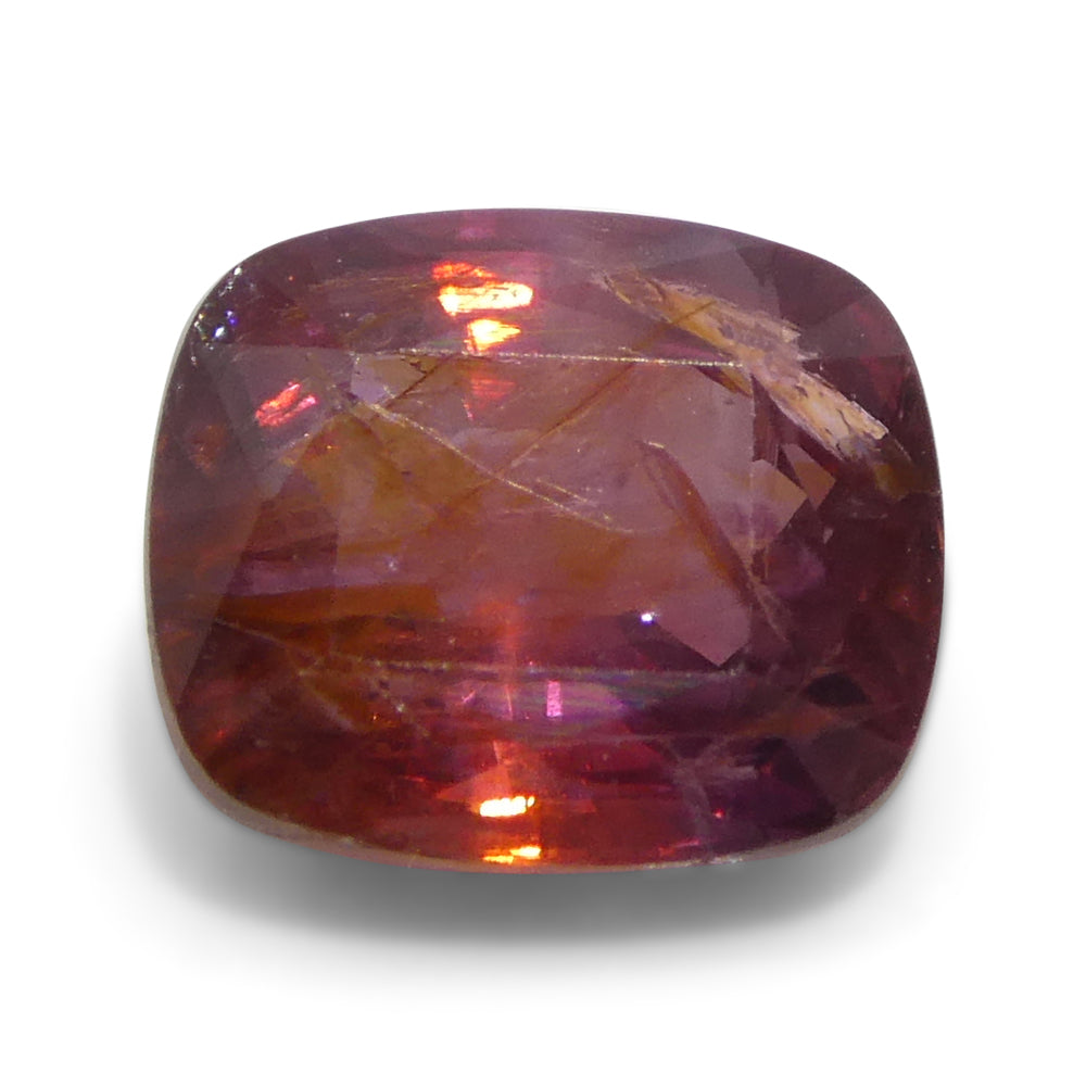 1.31ct Cushion Orangy Red Sapphire from Tanzania - Skyjems Wholesale Gemstones