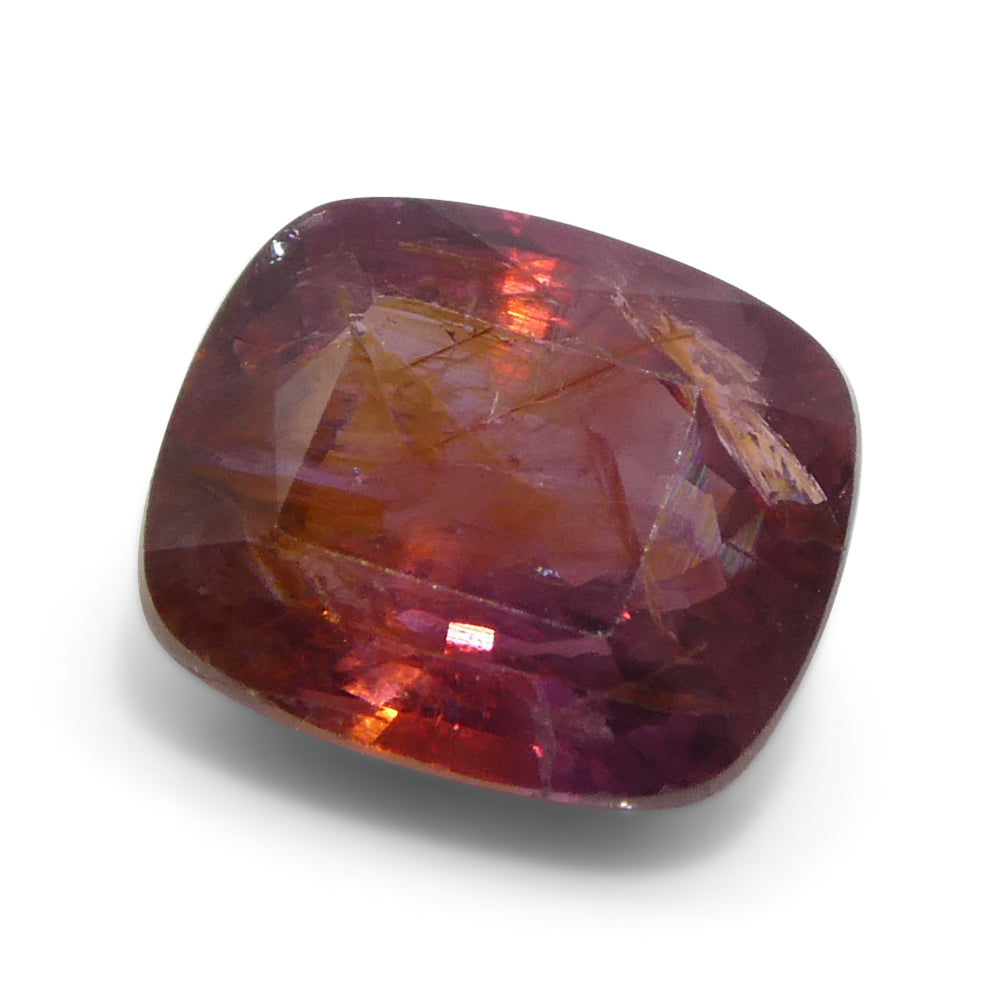 1.31ct Tanzanian Orangy Red Cushion Sapphire, premium single stone from SkyJems' rare gem collection