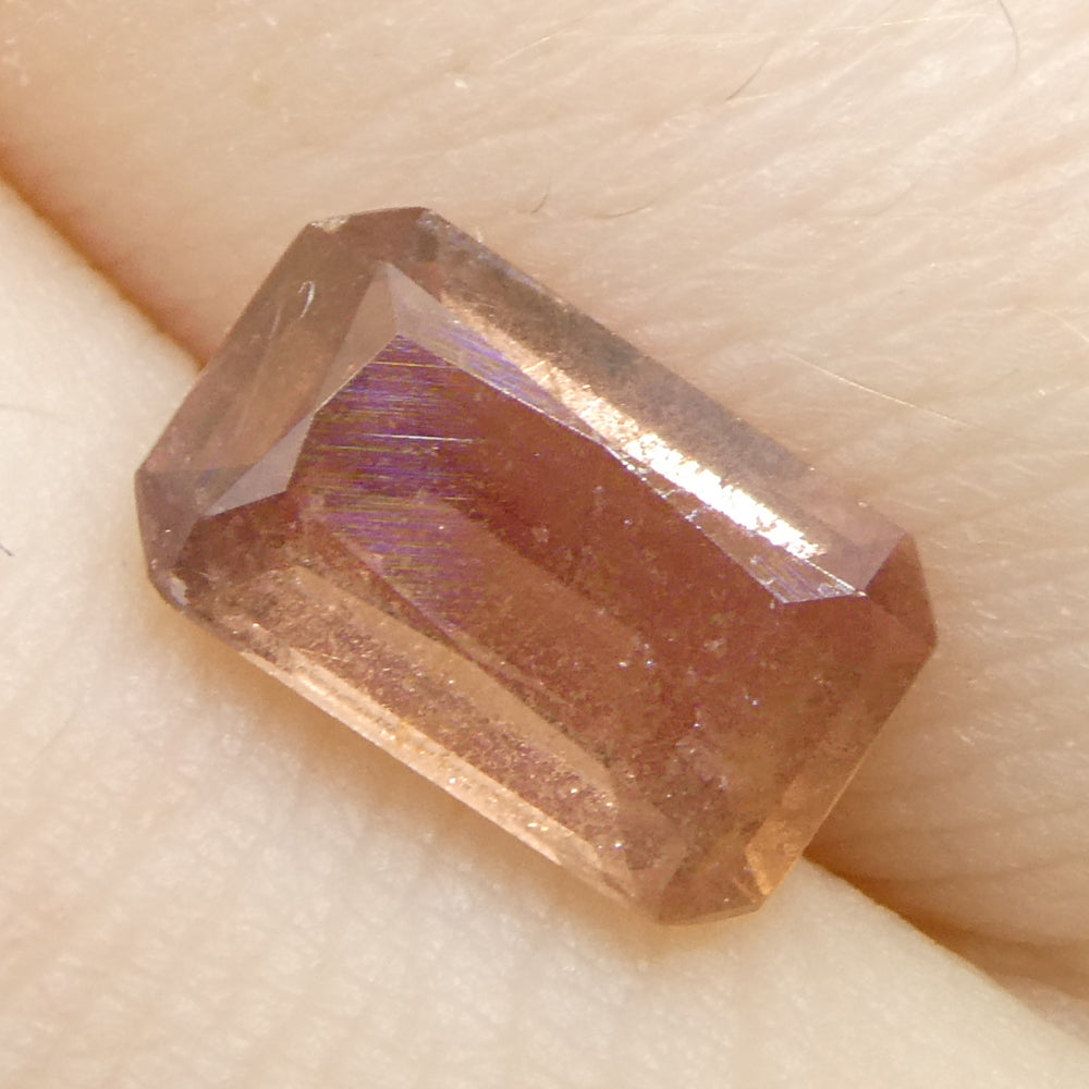 1.5ct Octagonal/Emerald Cut Pinkish-Orange Padparadscha Sapphire from Tanzania - Skyjems Wholesale Gemstones