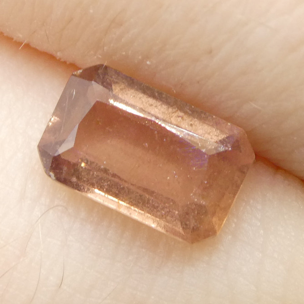 1.5ct Octagonal/Emerald Cut Pinkish-Orange Padparadscha Sapphire from Tanzania - Skyjems Wholesale Gemstones