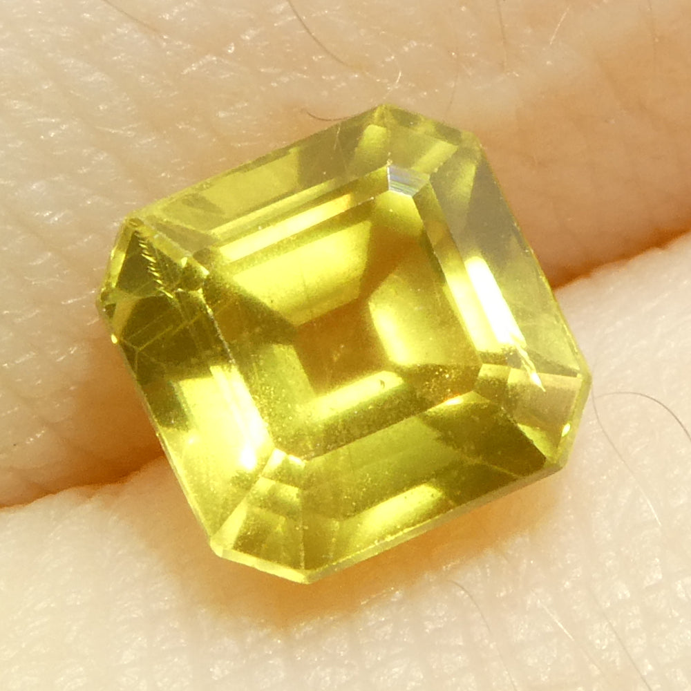 1.66ct Unheated Square/Octagonal Yellow Sapphire from Tanzania, Unheated - Skyjems Wholesale Gemstones