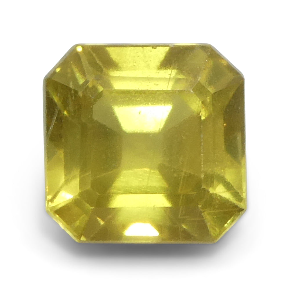 1.66ct Unheated Yellow Sapphire from Tanzania, Square/Octagonal Step Cut - Premium Gemstone by SkyJems