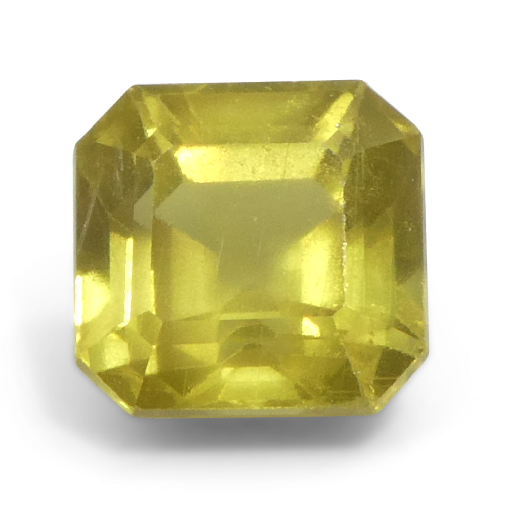 1.66ct Unheated Square/Octagonal Yellow Sapphire from Tanzania, Unheated - Skyjems Wholesale Gemstones