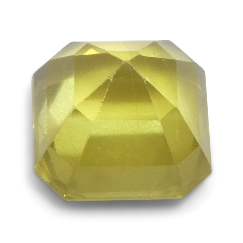 1.66ct Unheated Square/Octagonal Yellow Sapphire from Tanzania, Unheated - Skyjems Wholesale Gemstones