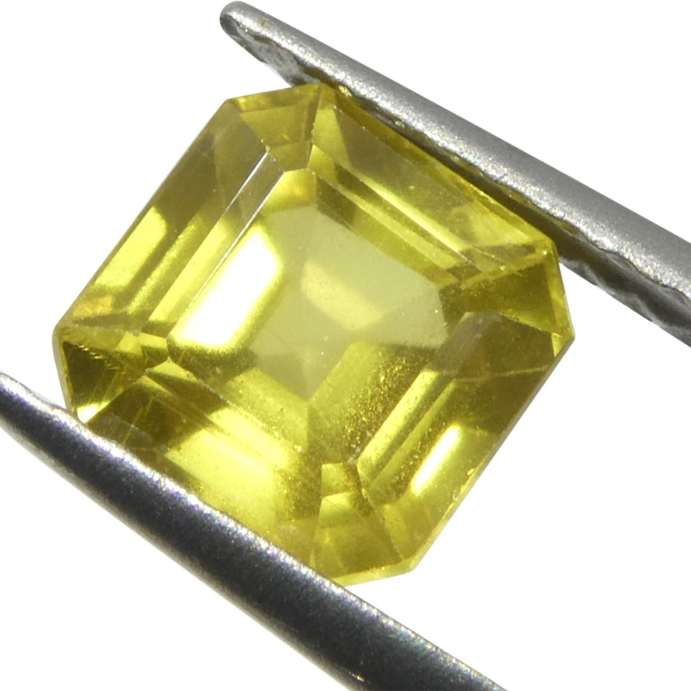 1.66ct Unheated Square/Octagonal Yellow Sapphire from Tanzania, Unheated - Skyjems Wholesale Gemstones