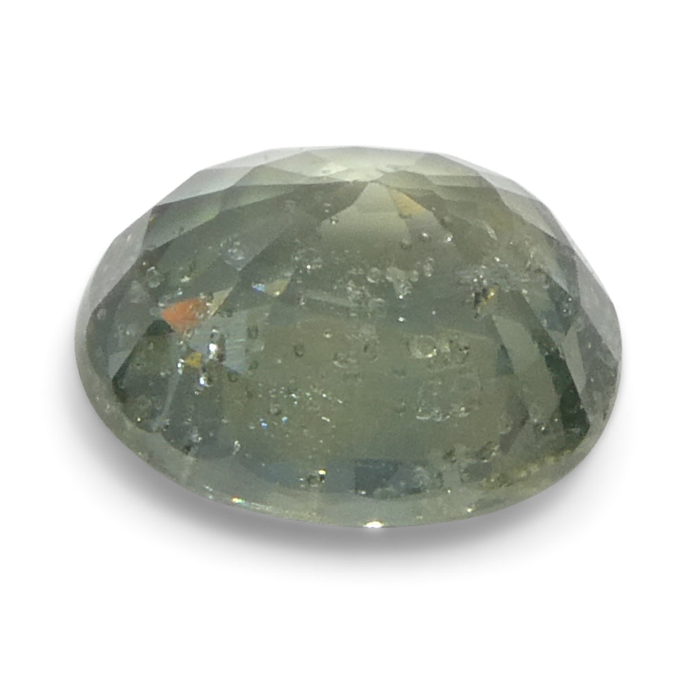 1.32ct Unheated Oval Greenish-Blue Teal Sapphire from Tanzania, Unheated - Skyjems Wholesale Gemstones