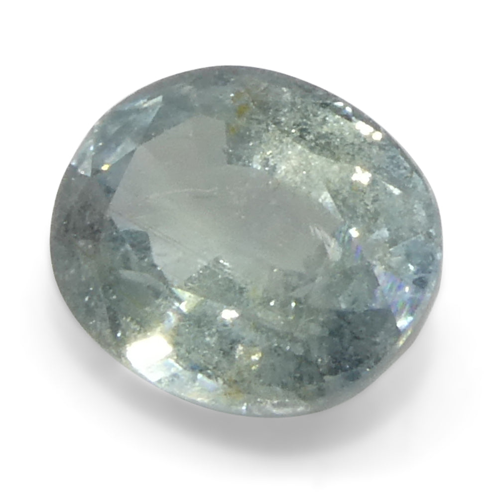 1.53ct Unheated Oval Greenish-Blue Teal Sapphire from Tanzania, Unheated - Skyjems Wholesale Gemstones