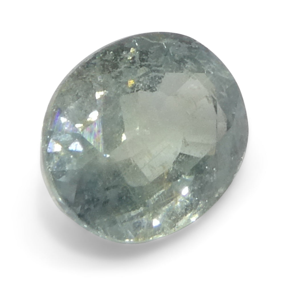 1.53ct Unheated Oval Greenish-Blue Teal Sapphire from Tanzania, Unheated - Skyjems Wholesale Gemstones