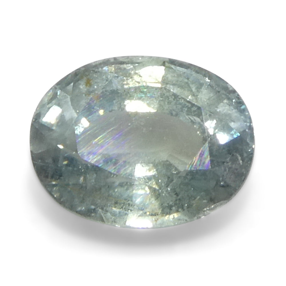 1.53ct Unheated Oval Greenish-Blue Teal Sapphire from Tanzania, Unheated - Skyjems Wholesale Gemstones