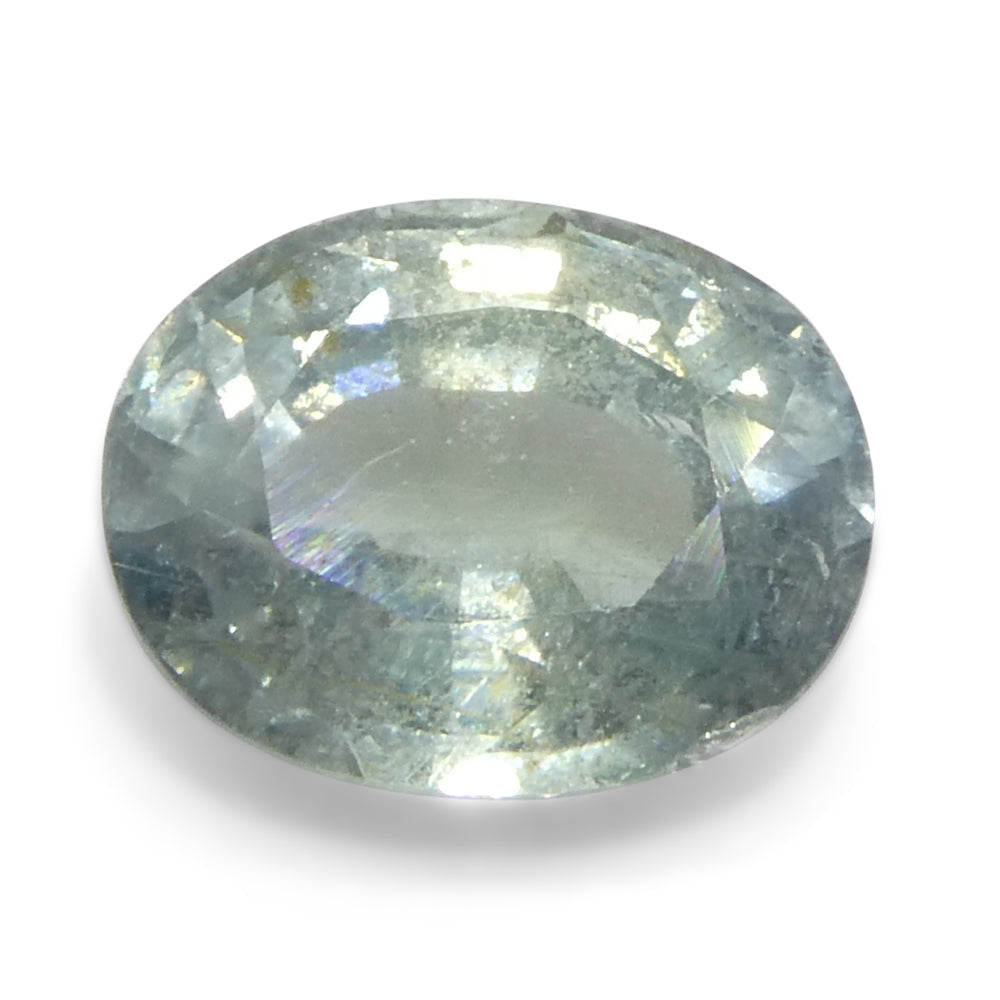 1.53ct Unheated Oval Greenish-Blue Teal Sapphire from Tanzania, Unheated - Skyjems Wholesale Gemstones