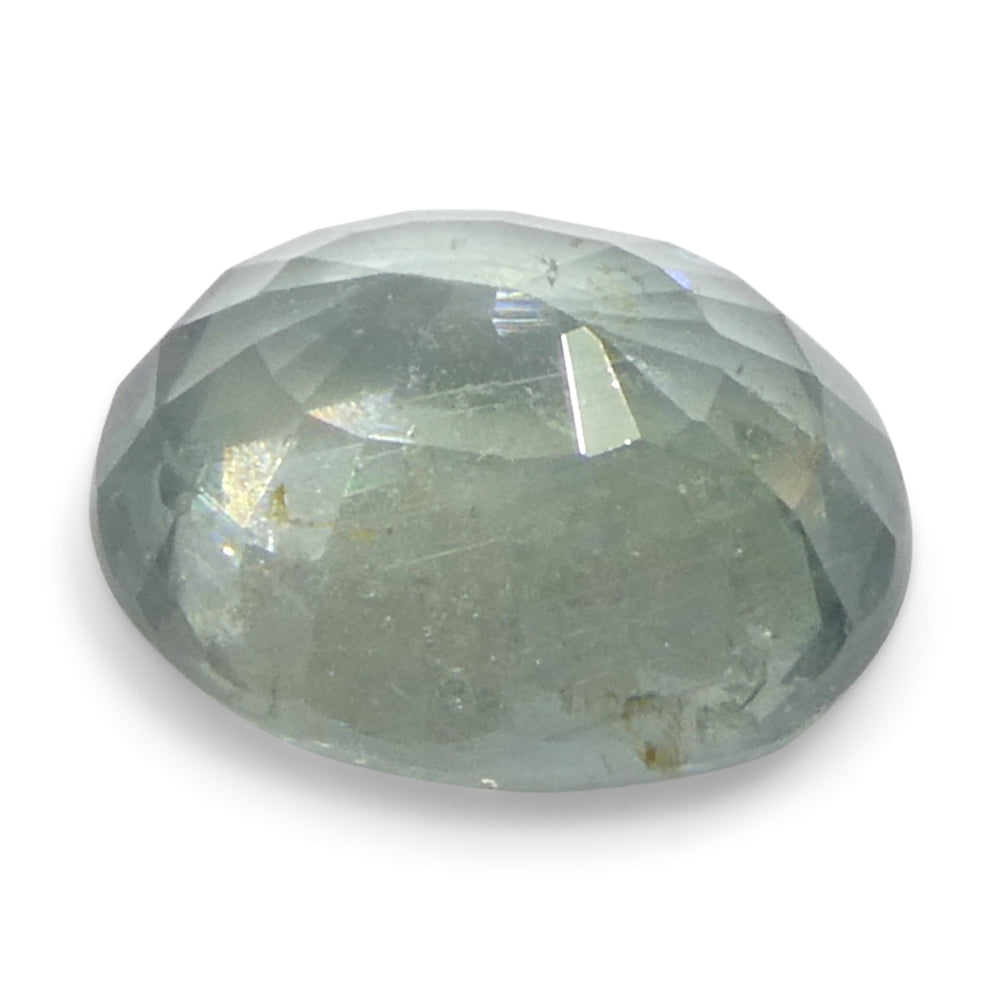 1.53ct Unheated Oval Greenish-Blue Teal Sapphire from Tanzania, Unheated - Skyjems Wholesale Gemstones