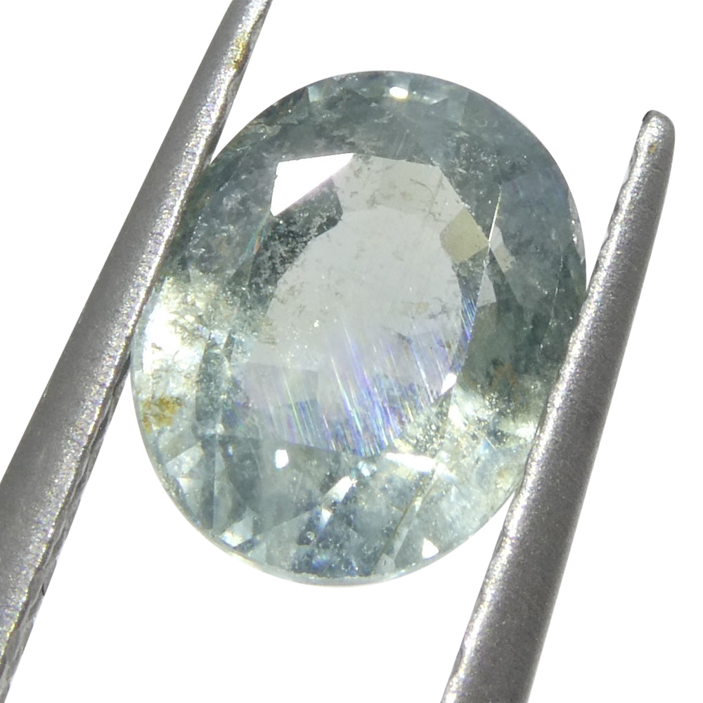 1.53ct Unheated Oval Greenish-Blue Teal Sapphire from Tanzania, Unheated - Skyjems Wholesale Gemstones