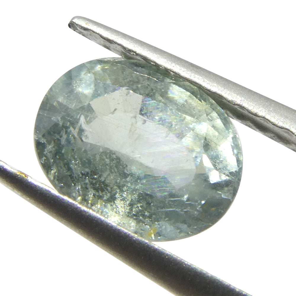 1.53ct Unheated Oval Greenish-Blue Teal Sapphire from Tanzania, Unheated - Skyjems Wholesale Gemstones