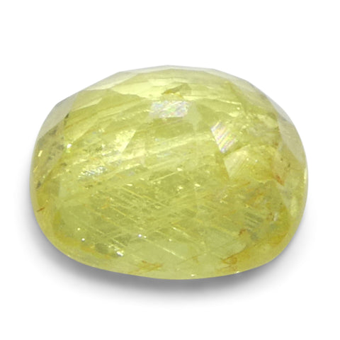 1.43ct Unheated Cushion Yellow Sapphire from Tanzania, Unheated