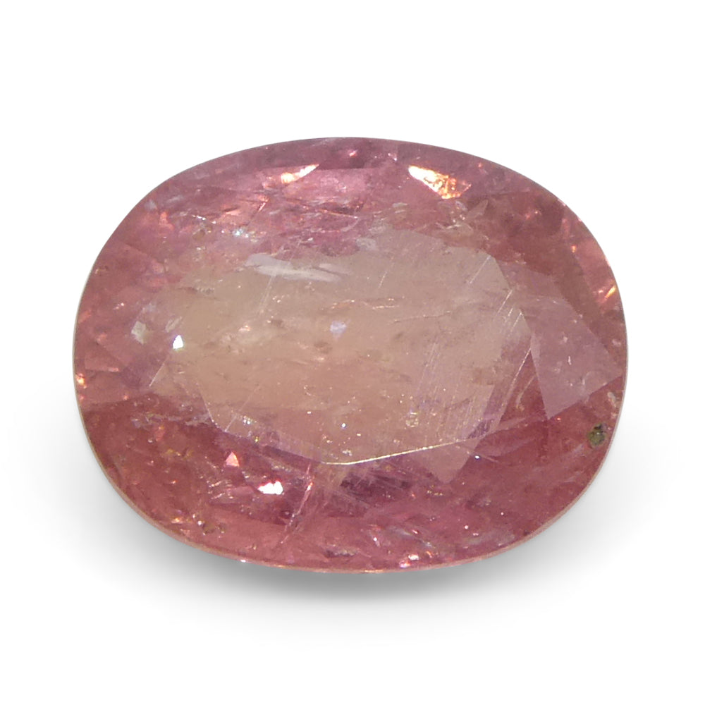1.43ct Unheated Oval Orangy-Pink Padparadscha Sapphire from Tanzania, rare gem by SkyJems Canadian gemstone experts