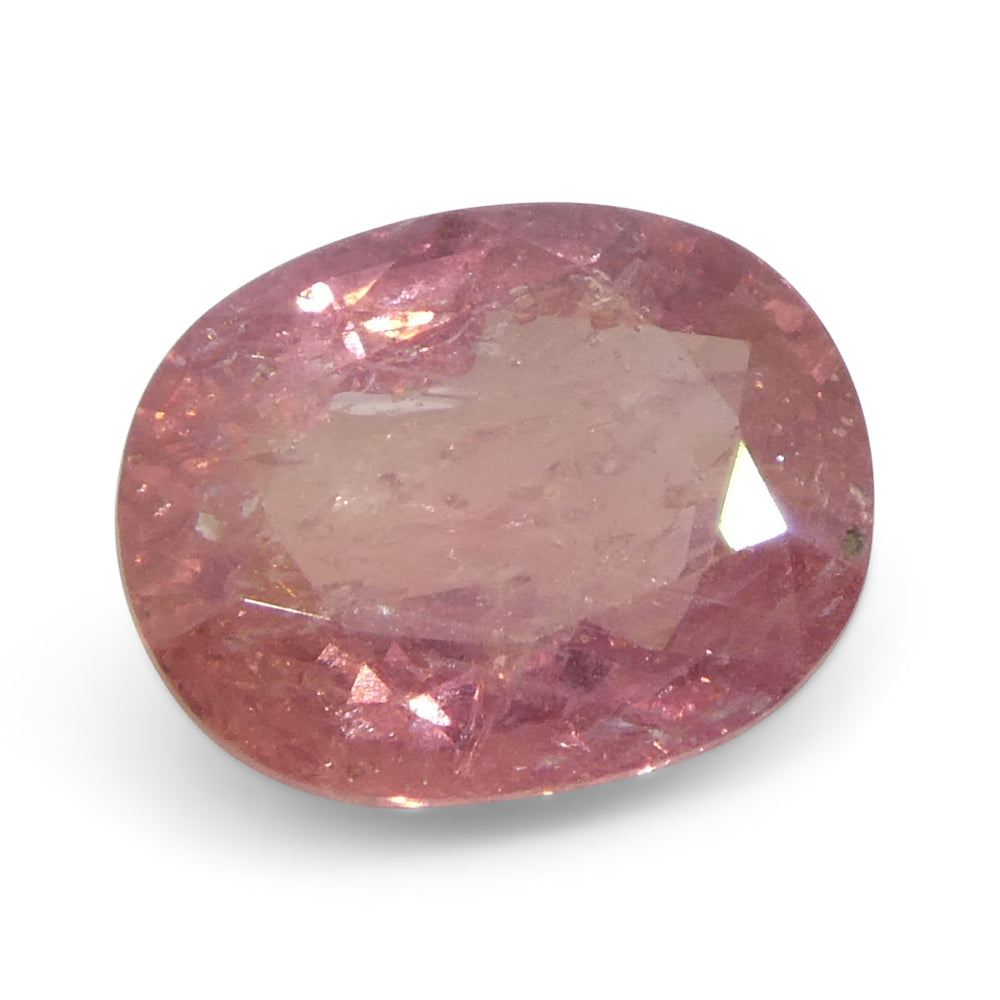 1.43ct Unheated Oval Orangy-Pink Padparadscha Sapphire from Tanzania, Unheated - Skyjems Wholesale Gemstones